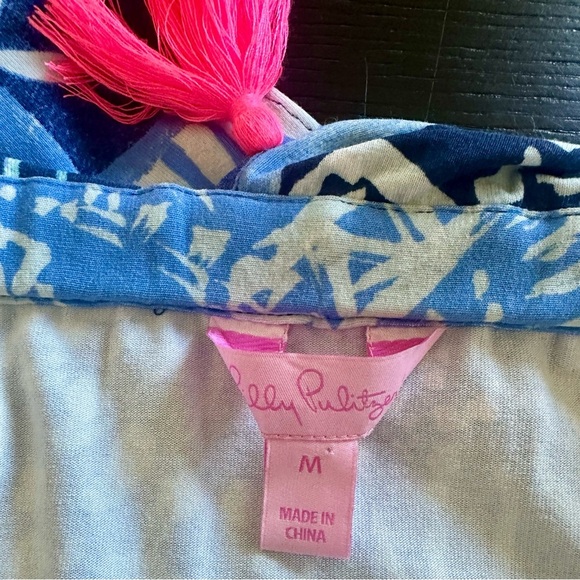 Lilly Pulitzer Meridian Midi Strapless Dress with Pink Accents - Picture 2 of 5